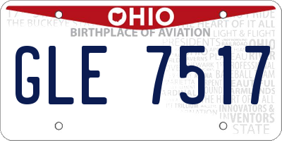 OH license plate GLE7517