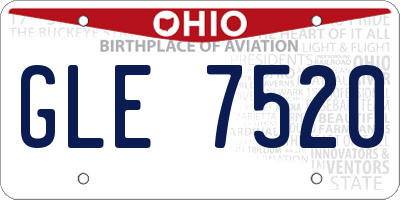 OH license plate GLE7520
