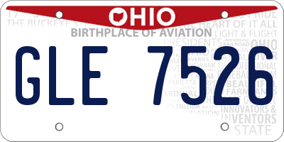 OH license plate GLE7526