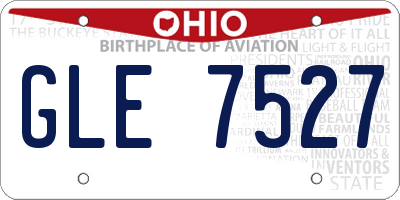 OH license plate GLE7527