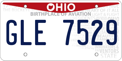 OH license plate GLE7529