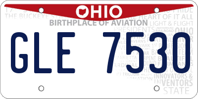 OH license plate GLE7530