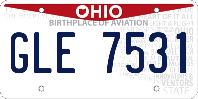OH license plate GLE7531