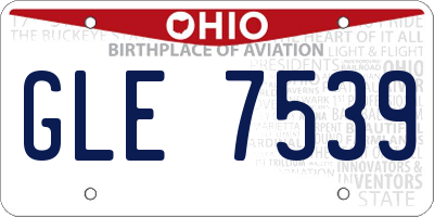 OH license plate GLE7539