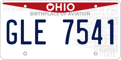OH license plate GLE7541