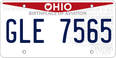 OH license plate GLE7565