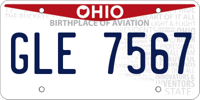 OH license plate GLE7567