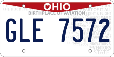 OH license plate GLE7572