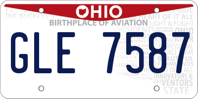 OH license plate GLE7587