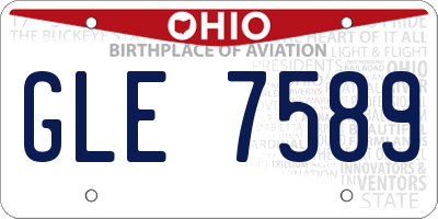 OH license plate GLE7589