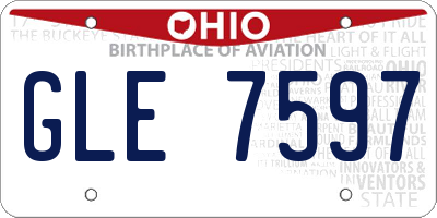 OH license plate GLE7597