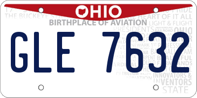 OH license plate GLE7632