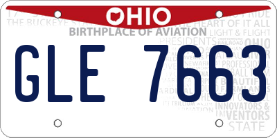 OH license plate GLE7663