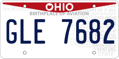 OH license plate GLE7682