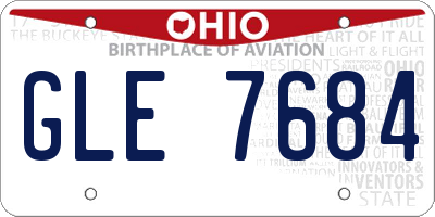 OH license plate GLE7684