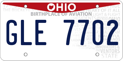 OH license plate GLE7702
