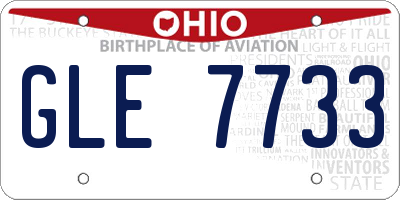 OH license plate GLE7733