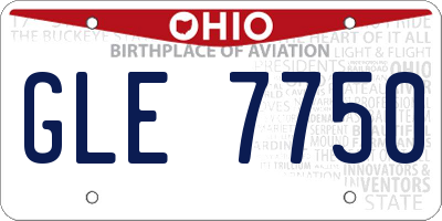 OH license plate GLE7750