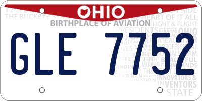 OH license plate GLE7752