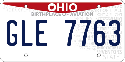 OH license plate GLE7763