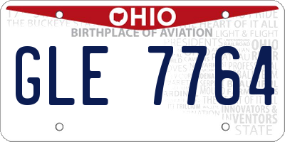 OH license plate GLE7764