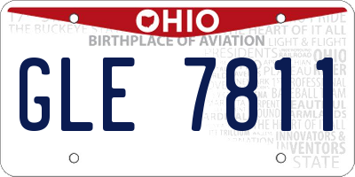 OH license plate GLE7811