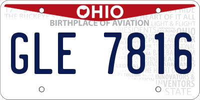 OH license plate GLE7816
