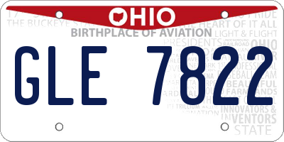 OH license plate GLE7822
