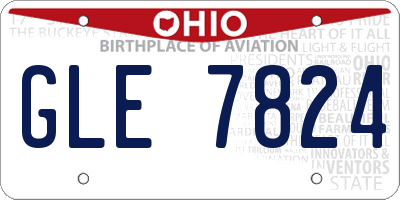 OH license plate GLE7824
