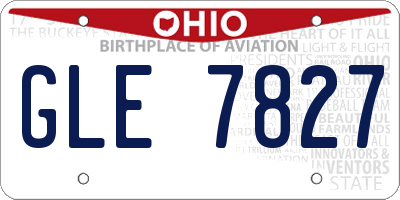 OH license plate GLE7827