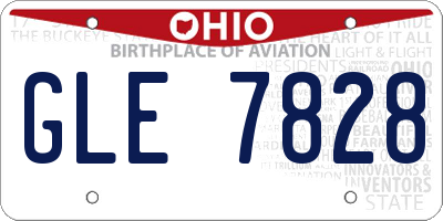 OH license plate GLE7828