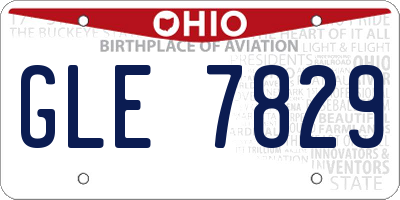 OH license plate GLE7829
