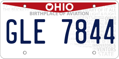 OH license plate GLE7844