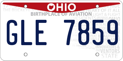 OH license plate GLE7859