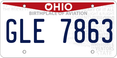 OH license plate GLE7863