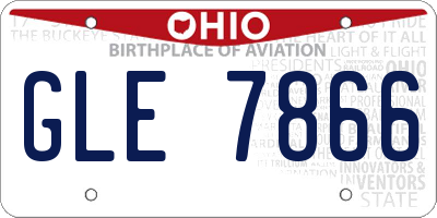 OH license plate GLE7866