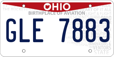 OH license plate GLE7883