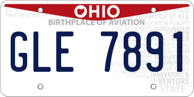 OH license plate GLE7891