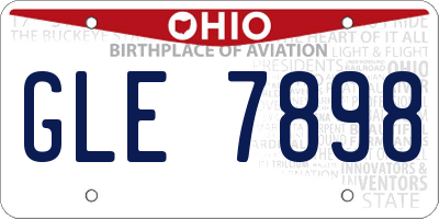 OH license plate GLE7898