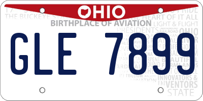 OH license plate GLE7899