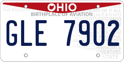 OH license plate GLE7902