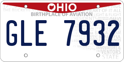 OH license plate GLE7932