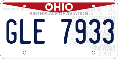 OH license plate GLE7933