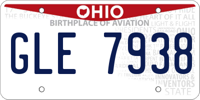 OH license plate GLE7938