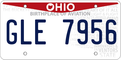 OH license plate GLE7956