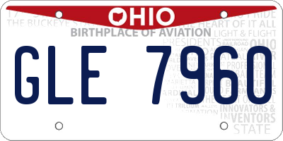 OH license plate GLE7960