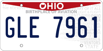 OH license plate GLE7961