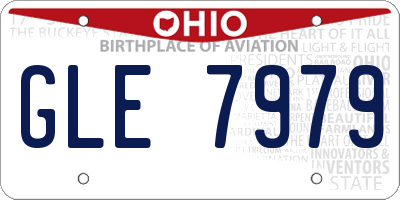 OH license plate GLE7979