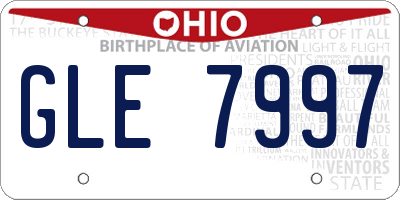 OH license plate GLE7997