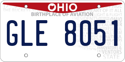 OH license plate GLE8051